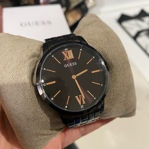 Black and Rose Gold GUESS watch brand new with box